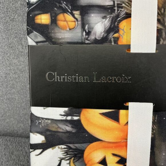 Christian Lacroix Halloween Tablecloth Haunted House Pumpkin Cat Oblong 60 X 84 - Picture 12 of 12